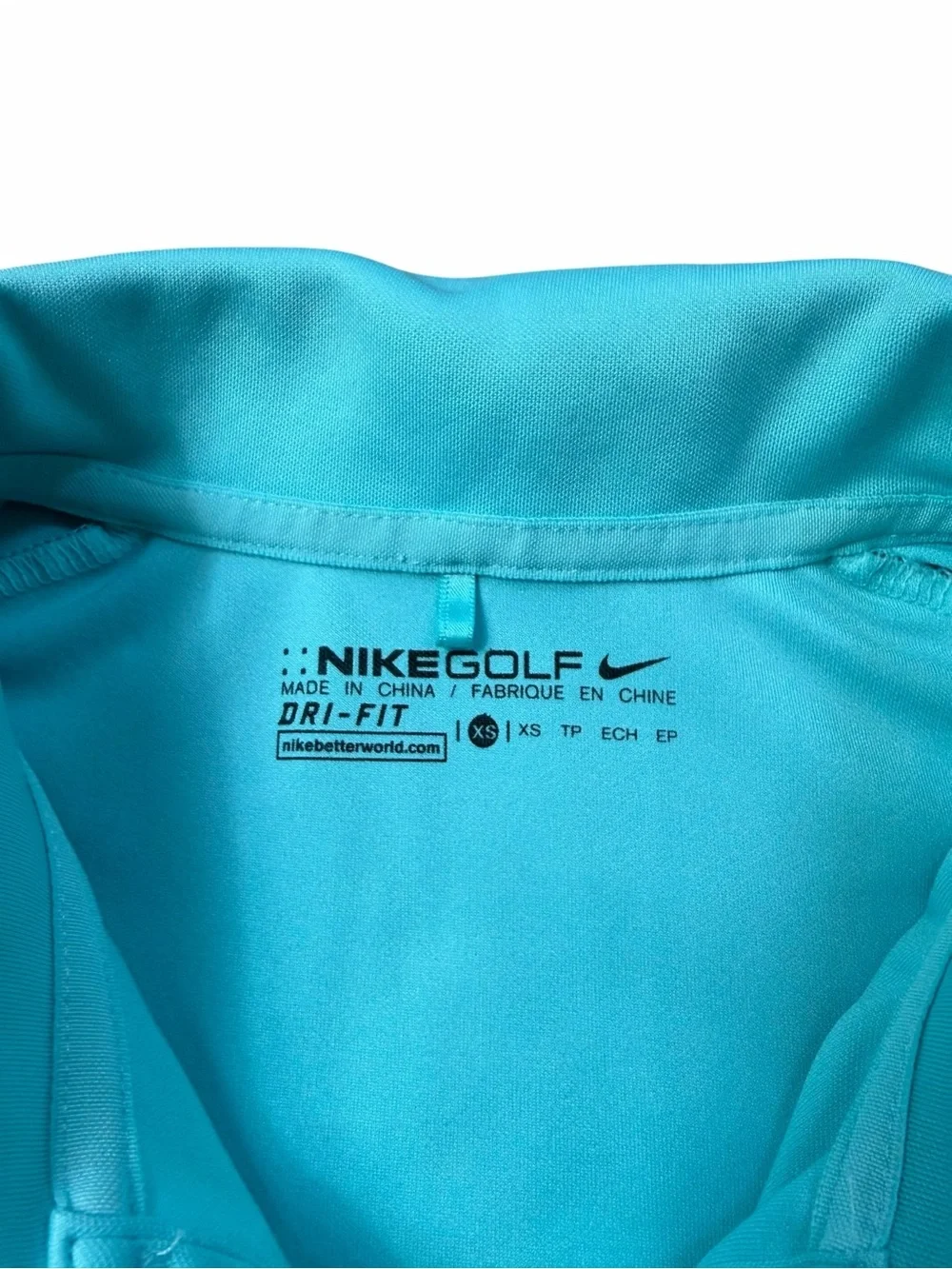 Nike Golf Dri-FIT Women's XS Sky Blue Sleeveless Polo Shirt
